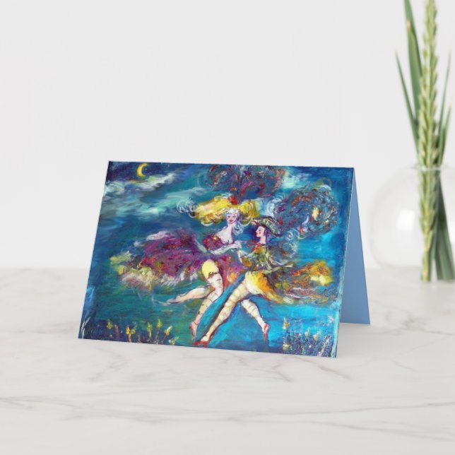 MASQUERADE NIGHT DANCING AND MUSIC Birthday Card (Front)