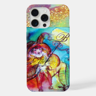 MASQUERADE NIGHT / RED YELLOW JESTER MONOGRAM iPhone CASE