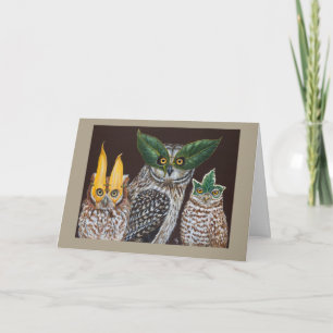 Masquerade owls card