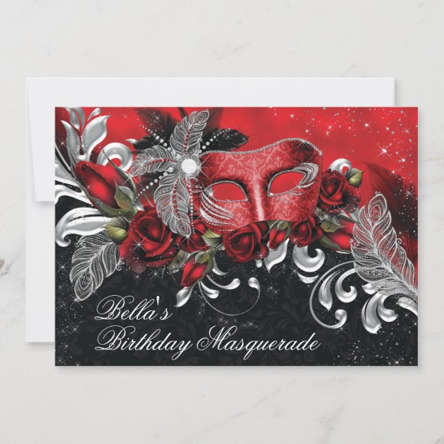 Masquerade Party Invitation (Front)