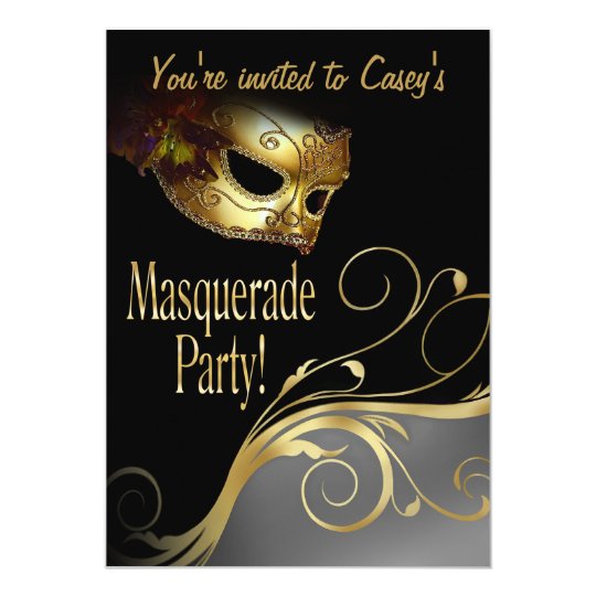 Masquerade Party Invitation Zazzle