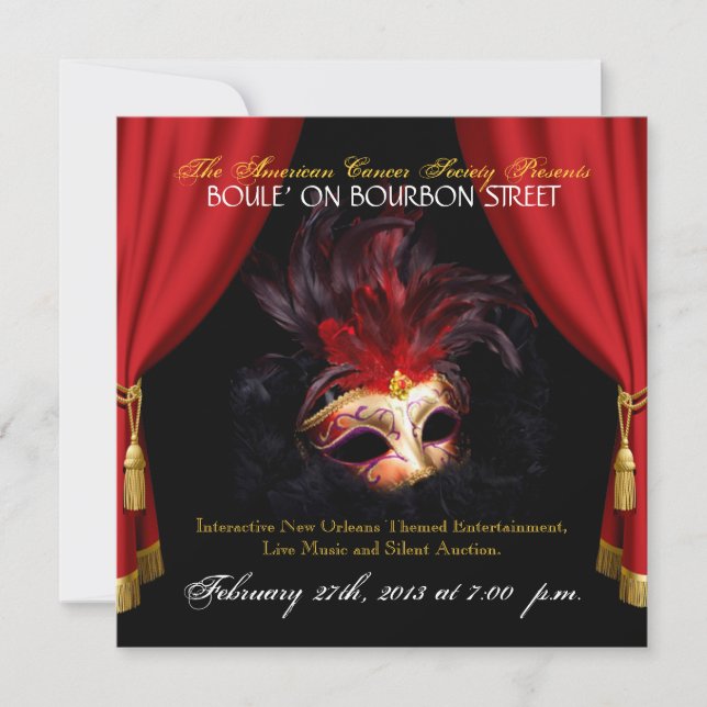 Masquerade Party Invitation (Front)