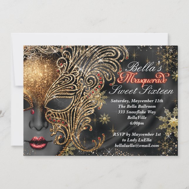 Masquerade Party Invitations (Front)
