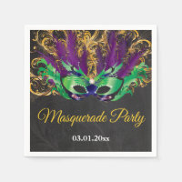 Masquerade Party Magical Night Green Purple Gold
