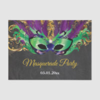 Masquerade Party Magical Night Green Purple Gold