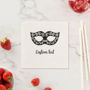 Masquerade party mask custom paper napkins