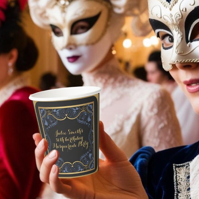 Masquerade Party masked ball birthday luxurious Paper Cups (Creator Uploaded)