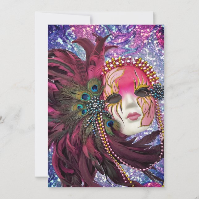 Masquerade Party - New Year's Eve - Quinceanera Invitation (Front)