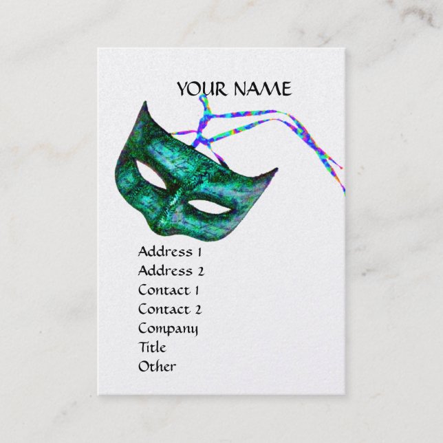 MASQUERADE PARTY platinum Business Card (Front)