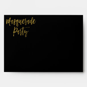 Masquerade Party Return Address Printed on Back Envelopes