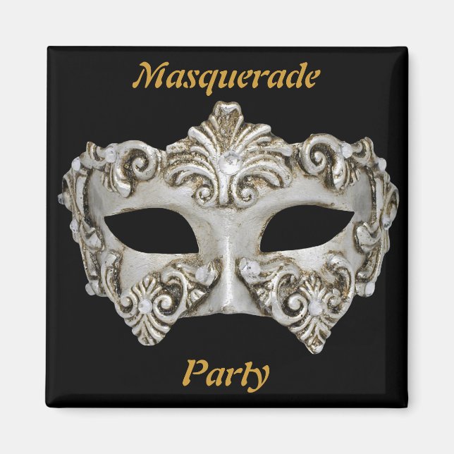 Masquerade Party Save the Date Magnet (Front)