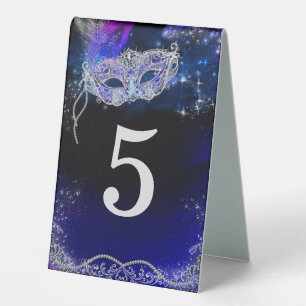 Masquerade Party Table Numbers card