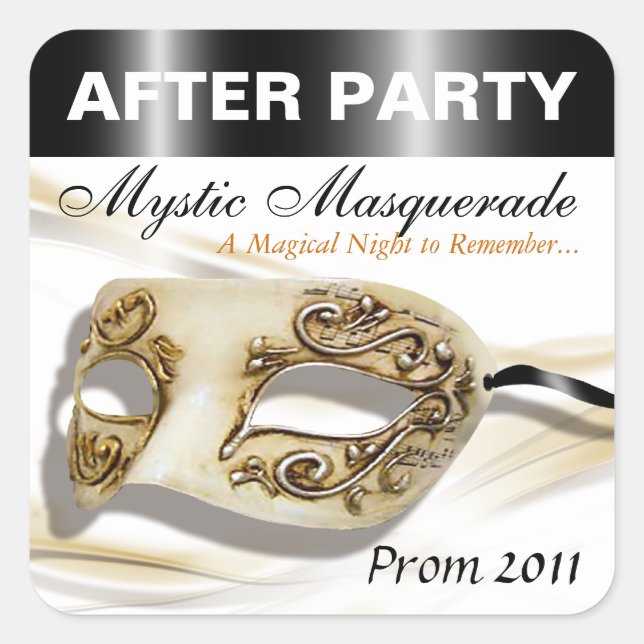 Masquerade Prom After Party Sticker (Front)
