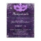 Masquerade purple silver Sweet 16 invitation