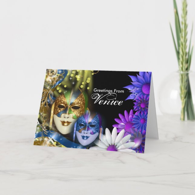 Masquerade quinceanera Venetian masks Invitation (Front)