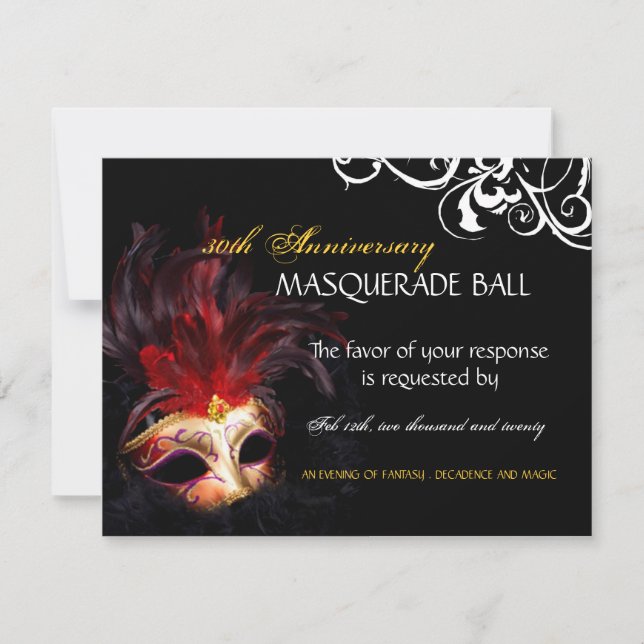 Masquerade Reply Cards (Front)