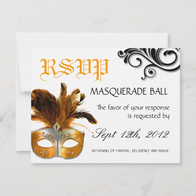 Masquerade Reply Cards (Front)