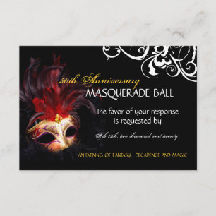 Masquerade Reply Cards - 3.5" x 5"