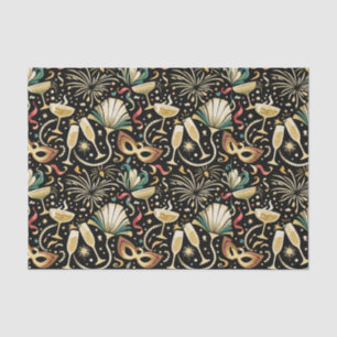 Masquerade Roaring Twenties New Year Pattern Tissue Paper
