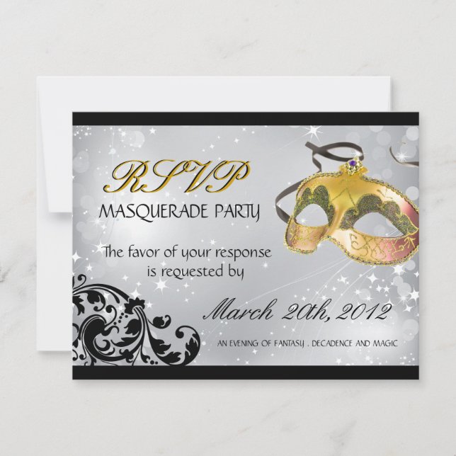 Masquerade RSVP Cards (Front)
