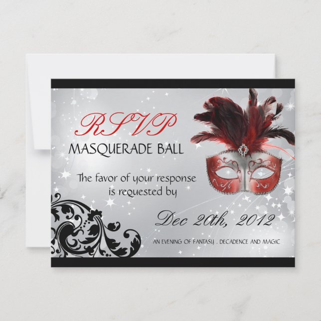 Masquerade RSVP Cards (Front)