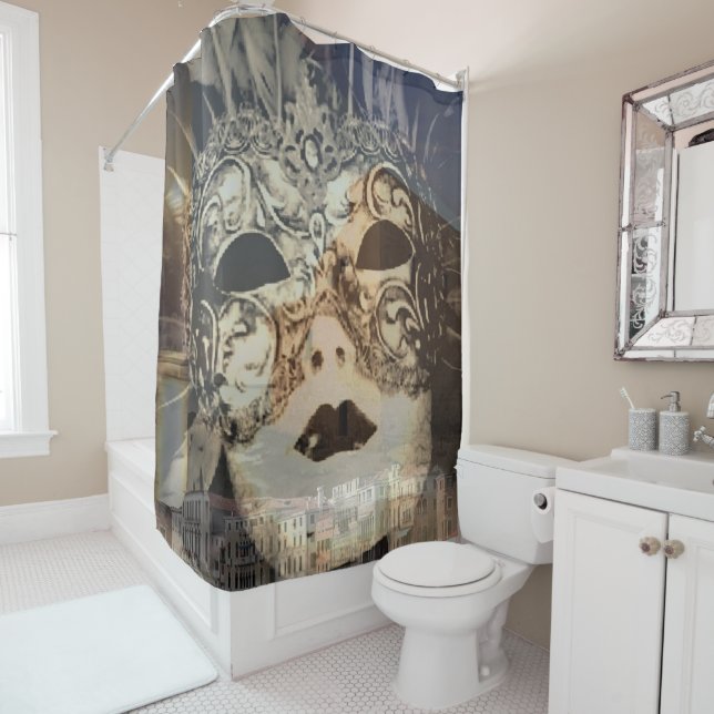 Masquerade Shower Curtain (In Situ)