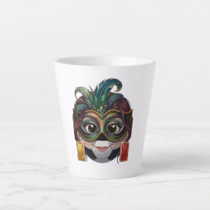 Masquerade Soccer Ball Latte Mug