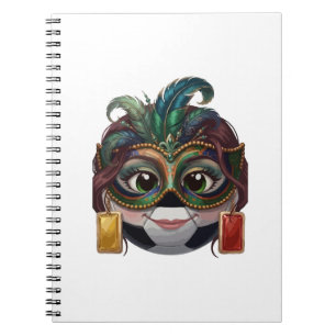 Masquerade Soccer Ball Notebook