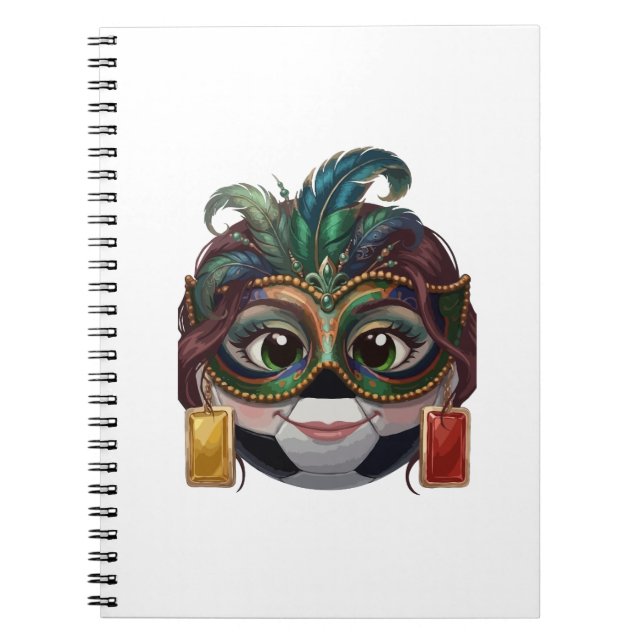 Masquerade Soccer Ball  Notebook (Front)