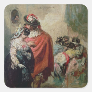 Masquerade Square Sticker