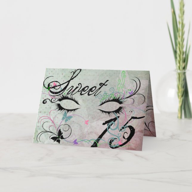 Masquerade Sweet 15 Invitation Greeting Card (Front)