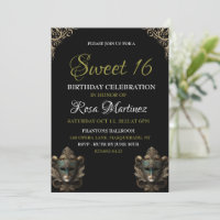 Masquerade sweet 16 invitation