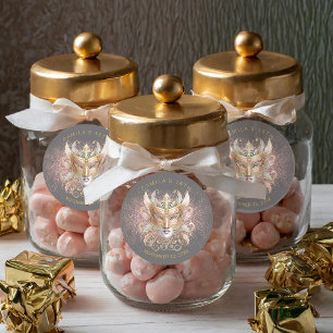 Masquerade Sweet 16 Rose Gold V2 ID1032 Classic Round Sticker