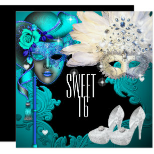 Masquerade, Sweet Sixteen, Quinceanera Invitation