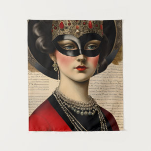  Masquerade  Woman Tapestry