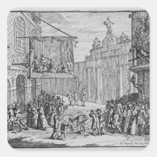 Masquerades and Operas, Burlington Gate, 1724 Square Sticker