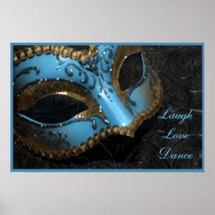 Masqurade Mask Laugh Love Dance Print