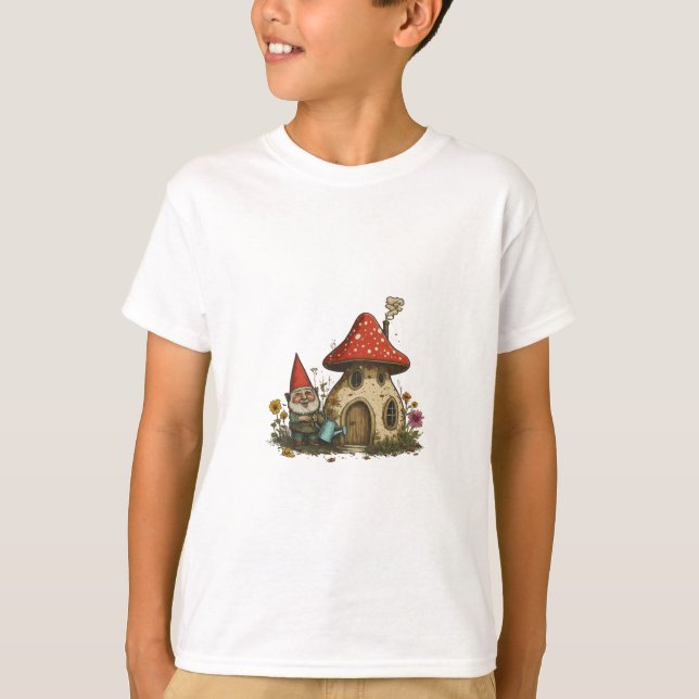 Masroom cartoon T-shirt design  (Front)