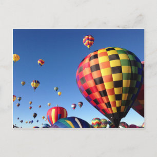Mass Ascension Balloons Postcard