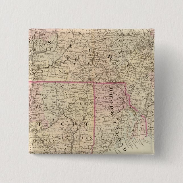Mass, Conn, RI 2 15 Cm Square Badge (Front)