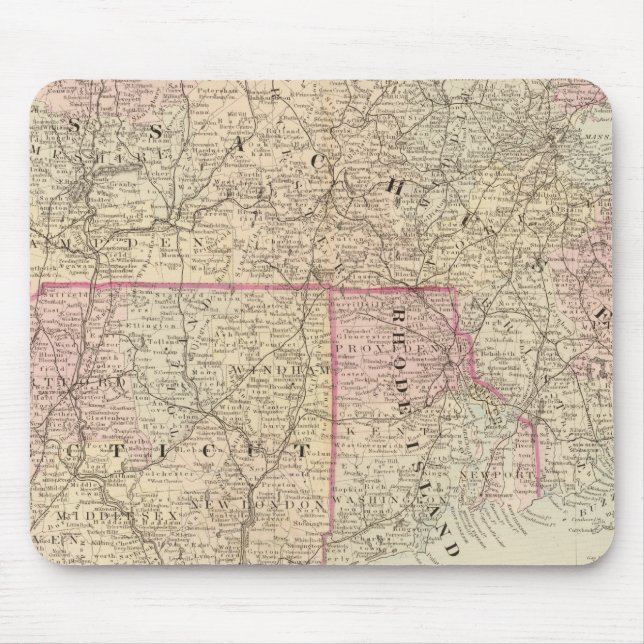 Mass, Conn, RI 2 Mouse Pad (Front)