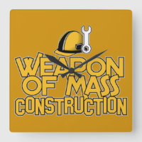 Mass Construction custom wall clock