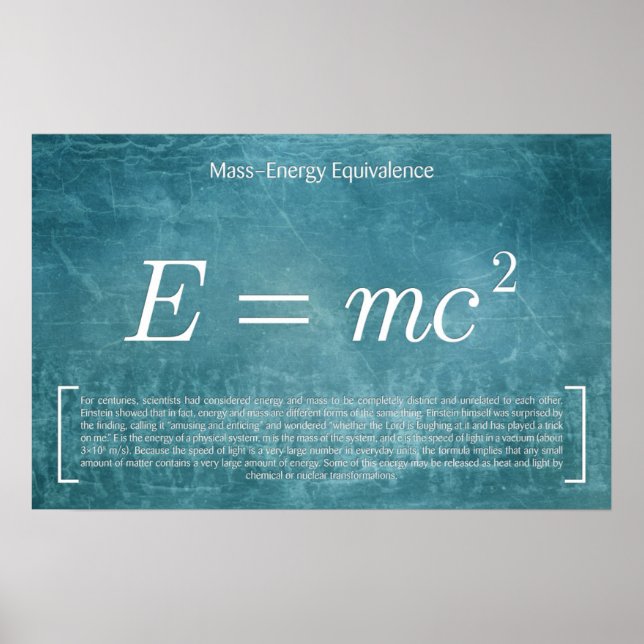 Mass–Energy - Math Poster (Front)