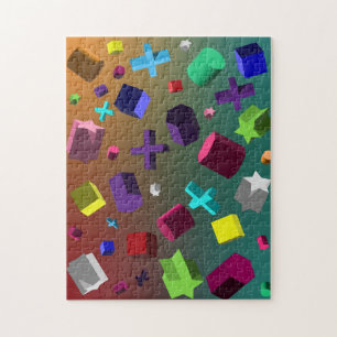 Mass Of Shapes In 3-D  Jigsaw Puzzle