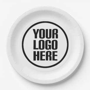 mass Promotional your logo here party supplies  Paper Plate