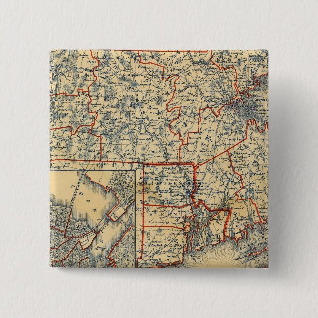Mass, RI 15 Cm Square Badge (Front)