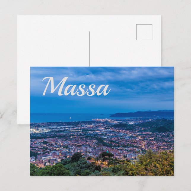 Massa Italy Massa-Carrara Toskana Panorama Holiday Postcard (Front/Back)