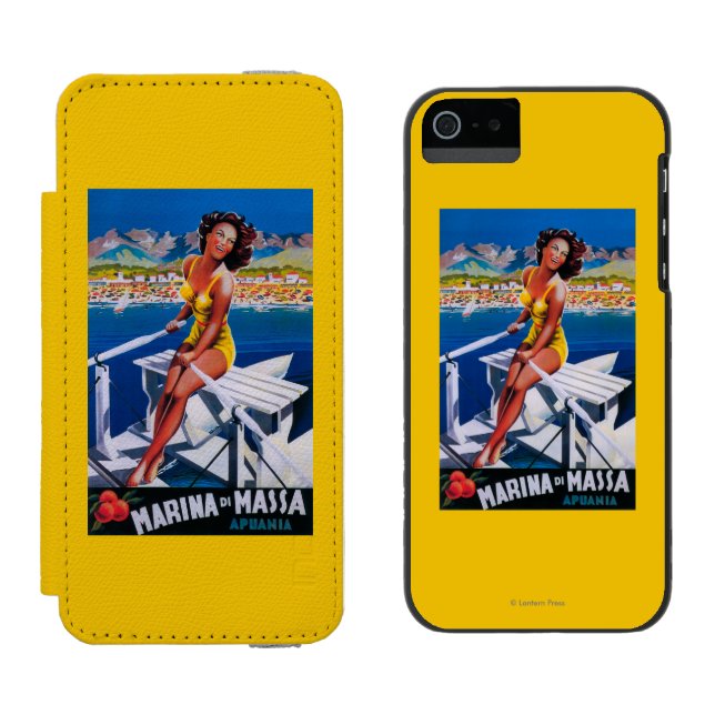 Massa Marina Travel Poster Incipio iPhone Wallet Case (Side by Side)
