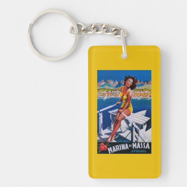 Massa Marina Travel Poster Key Ring (Front)