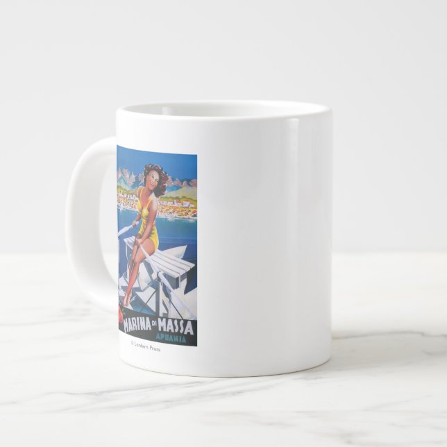 Massa Marina Travel Poster Large Coffee Mug (Front Left)